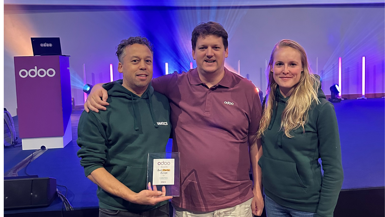 Fanatics bekroond als beste startende partner van Europa bij Odoo